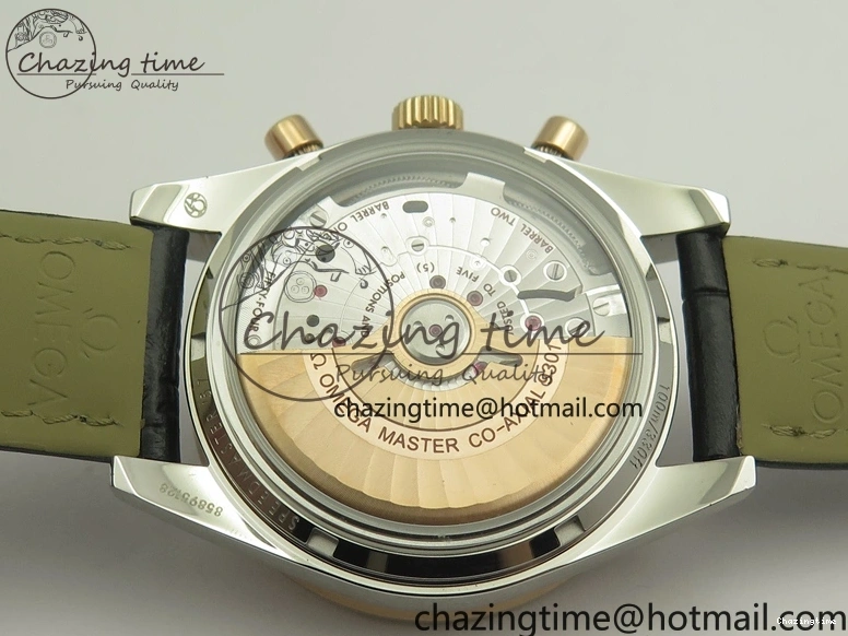 0410 Neat Speedmaster ’57 Co-Axial SS RG OMF 1:1 Best Edition Black Dial On Leather Strap A9300 (Free Leather Strap) 8067